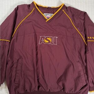 Vintage Arizona State Sun Devils Maroon Pullover Windbreaker Size XXL